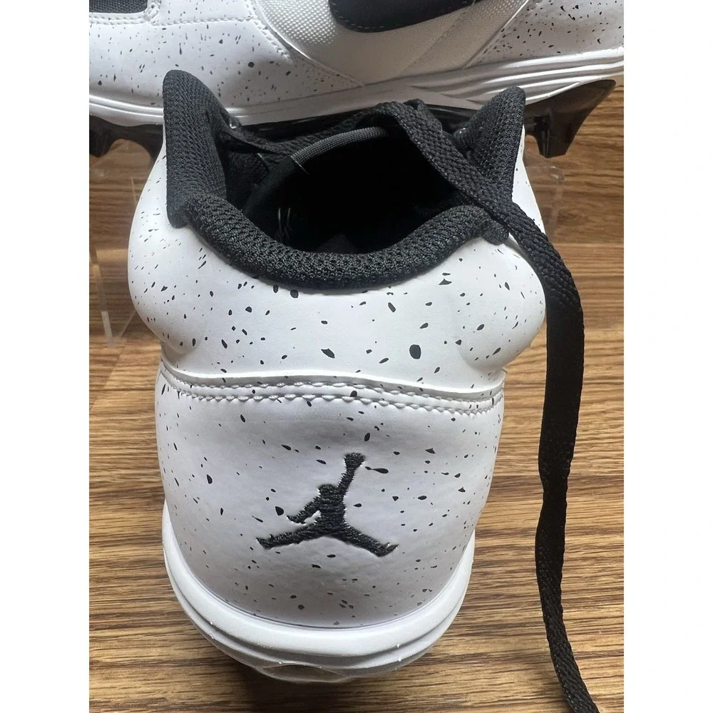 Men's Air Jordan Stadium 90 Low TD White Black Cleats HQ0210-100 Size 9